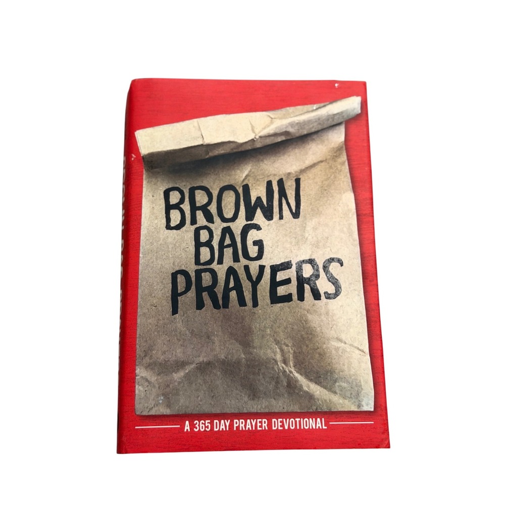 Brown Bag Prayers Devotional Book Red Hardcover Guy Melton